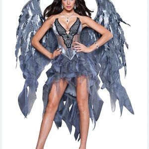 Silver Angel Wing Costume